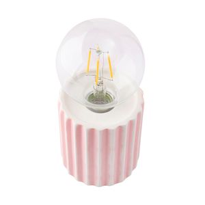 Luminária de Mesa Cerâmica e Vidro 8,5x16cm Branco CB4159 - Clink