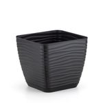 Vaso_Quadrado_C/_Prato_Duna_14x13cm_Preto_Ref.6022_Dasplast
