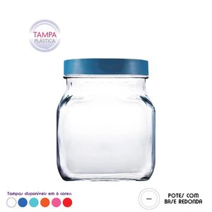 Pote Style M Vidro Tampa Plástica Sortida 1,15 Litros 80511 - Ruvolo