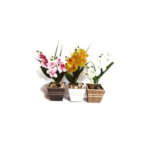 Vaso MDF Taça Fina com Flores Tamanho P Sortido DF50 - Dila Flores