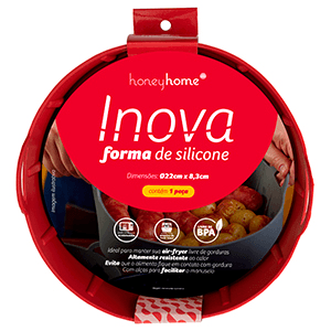 Forma para Fritadeira Elétrica Quadrada Silicone Sortida 22x22x8,3cm LM3578INO - honeyhome