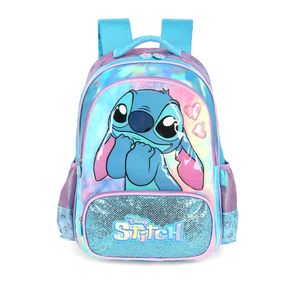 Mochila Costas Juvenil 3D Stitch Azul IS42411SCAZUL - Luxcel
