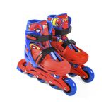 Kit_Patins_4_Rodas_Com_Proteção_Tamanho_32-35_Homem_Aranha_Plástico_E_Ferro_Ref.DIS0291_Disney