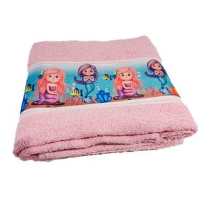 Toalha Lavabo Viena Infantil 100% Algodão Rosa Chá 49x29cm 0044501RSC - Mafratex