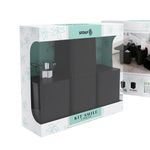 Kit_3_Peças_Para_Banheiro_(dispenser,_Porta_Escova_E_Porta_Algodão)_Smile_Polipropileno_Preto_Ref.1529P_Stolf
