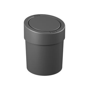 Lixeira 5L Com Tampa Press Polipropileno Cinza Chumbo 109080536 - Coza