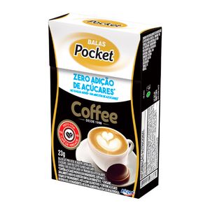 Bala Pocket Café Zero Açucares 23g 302  - Riclan