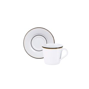 Xícara de Chá Com Pires Sienna Em Porcelana Decorada 185ml - 2 Peças 96580153 - Tramontina