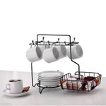 Suporte_Organizador_Preto_Para_6_Xícaras,_6_Pires_E_Cápsulas_de_Café_Ref.PR604_Utimil