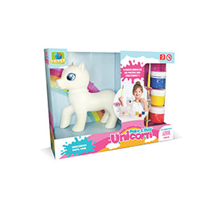 Unicórnio de Colorir Paint & Play 3138 - Toyer Brinquedos