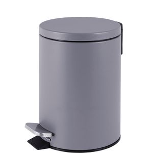 Lixeira 5L com Pedal Aço Inox Matte Cinza 126071028648 - Powermaid