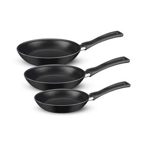 Kit Frigideira Francesa Basic Antiaderente 18/20/24cm Preta 5861033864 - Rochedo