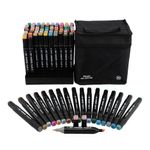Kit_80_Canetas_Marcadoras_Ponta_Dupla_Art_Marker_Com_Bolsa_Organizadora_Plástico_Ref.127206_Magic