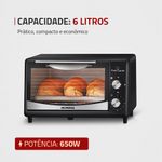 Forno_Elétrico_Fr09_Preto_6_Litros_650w_127v_Ref.7424007_Mondial