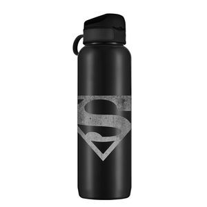 Garrafa Plástica 1 Litro Superman com Tampa Preta 1035 - Bandeirante