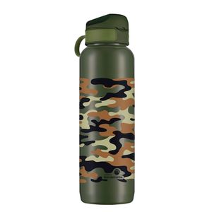 Garrafa Plástica 1 Litro Camuflado com Tampa Verde 1020 - Bandeirante
