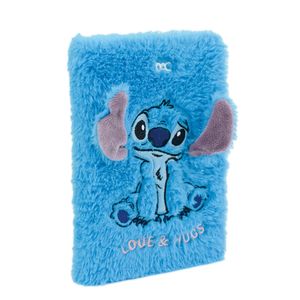 Caderno de Anotações Stitch Fluffy Pelúcia Azul 80 Folhas 4787 - Dac