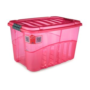 Caixa Organizadora Gran Box Color Polipropileno 28L Rosa Opaco 9066 - Plasútil
