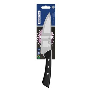 Faca Chef Solutta com Lâmina em Aço Inox e Cabo em Policarbonato Preto 6" 24254106 - Tramontina