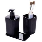 Kit_Banheiro_Bandeja,_Dispenser_E_Porta_Escova_Plástico_Preto_Ref.17909_Plasútil