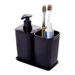 Kit_Banheiro_Bandeja,_Dispenser_E_Porta_Escova_Plástico_Preto_Ref.17909_Plasútil