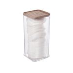 Organizador_Encaixa_Plástico_com_Tampa_Cor_Madeira_7,3x7,3x16,2cm_16748_-_Plasútil