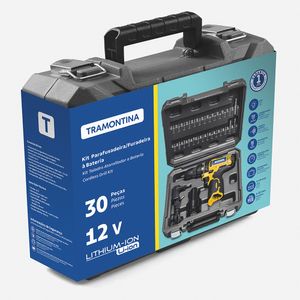 Parafusadeira Furadeira À Bateria 12v 30 Peças 42382230 - Tramontina