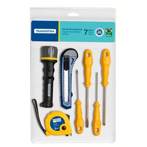Kit Ferramentas 7 Peças Com Trena, Lanterna E Chaves de Fenda 43409102 - Tramontina