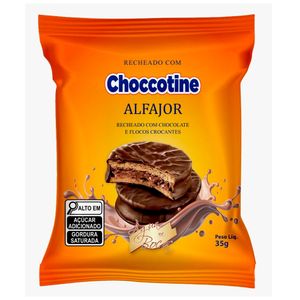 Alfajor Choccotine Sabor Flocos Crocantes 35g ABO004 - Água na Boca