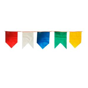 Cordão Decorativo Bandeirinha Plástica com 10 Metros 406 - Real Seda