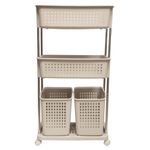 Organizador_Modular_3_Níveis,_2_Cestos_Com_Rodinhas_Moderna_Aço_Inox_201,_Plástico_Pp_56x34x120cm_Ref.LM3636MO_honeyhome