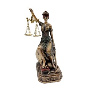 Estatueta Dama da Justiça Sentada Grande Resina BZ596511 - Brascontinental