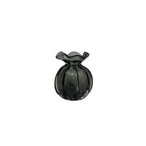 Mini Vaso Decorativo Round Vidro Cinza EJ526141 - Brascontinental