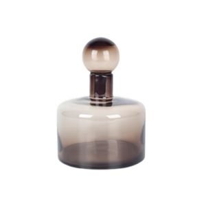 Pote Decorativo Low Vidro Marrom EN568271 - Brascontinental