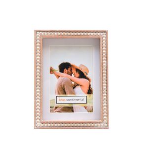 Porta-Retrato 13x18cm Beads MDF Bege TY485561 - Brascontinental