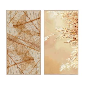 Conjunto Quadros Duplo Folhas MDF XF589201 - Brascontinental