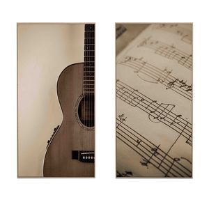 Conjunto Quadros Duplo Música MDF XF589441 - Brascontinental