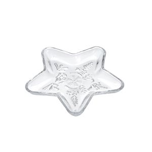 Mini Prato Estrela Natal Vidro 20,8x2,7cm NTW16001 - Wincy