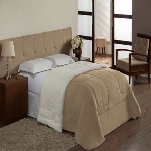 Coberdrom Queen Fleece e Sherpa 100% Poliéster Liso Sortido 220x240cm AC23638 - Arte & Cazza