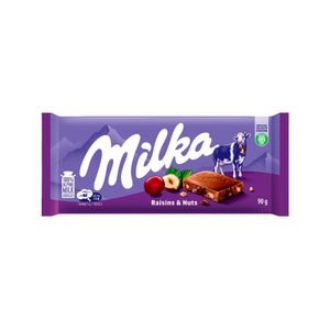 Barra de Chocolate com Avelã e Uvas Passas 90g 101041 - Milka