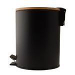Lixeira_Pedal_Tampa_de_Bambu_Cesto_Removível_Preta_5L_25,5x20x25,5cm_LM4184MO_-_honeyhome