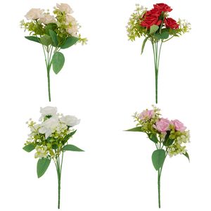 Arranjo de Flores Sortido Harmonia Poliéster, Plástico PE e Ferro 17x17x28cm LM3839 - honeyhome