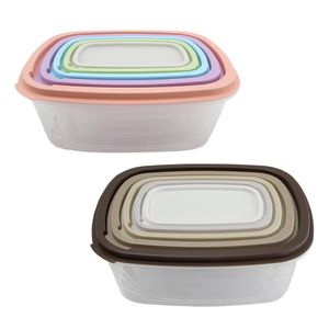 Conjunto Potes Multiúso Retangular (3300ml/1950ml/1050ml/490ml/240ml) 5 Peças LM0497 - honeyhome