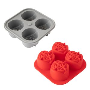 Forma Para 4 Gelos Formato Rosas Silicone 11,5x11,5x3,5cm LM1548 - honeyhome