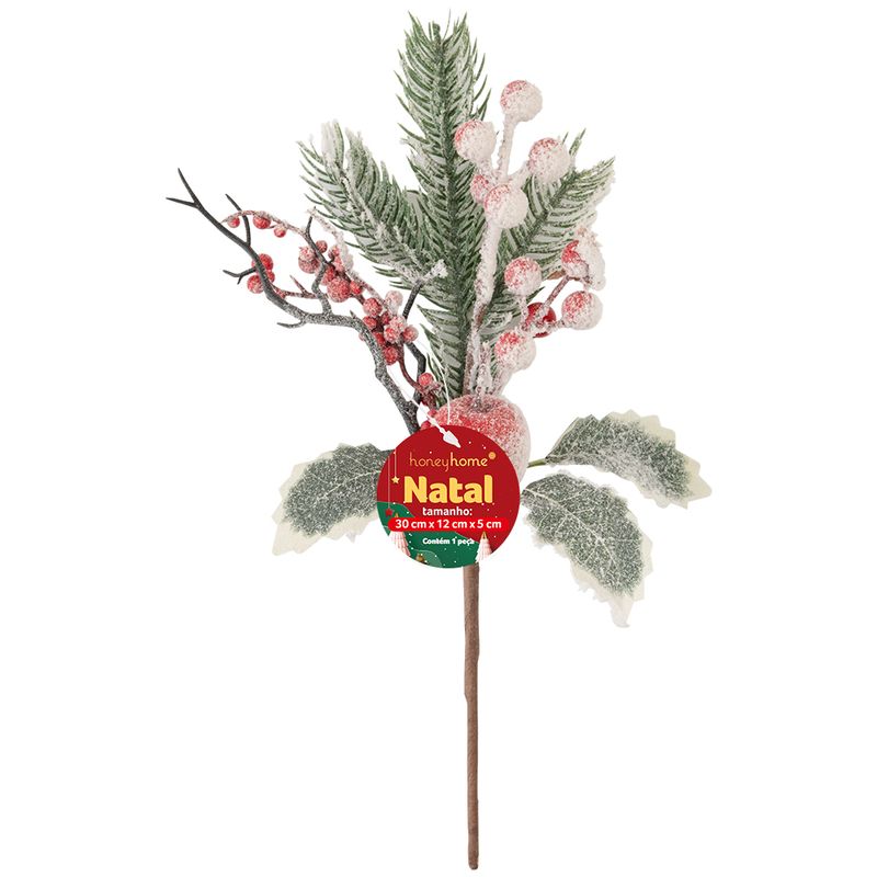 Enfeite_Galho_Natal_Frutas_Sortido_Espuma,_Plástico_Pvc,_Ferro_30x12x5cm_Ref.LM3452NTL_honeyhome