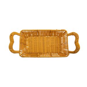 Cesto de Mesa Retangular com Alças Plástico PP 34x16,5x5,5cm LM3534BEL – honeyhome