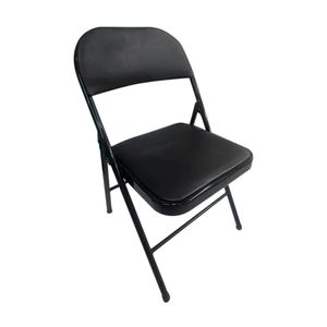 Cadeira Dobrável Almofadada Suporta Até 80kg Plástico Pu, Ferro 40x40x76cm LM4091 - honeyhome