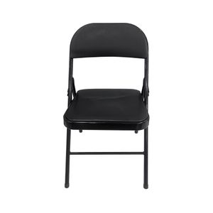 Cadeira Dobrável Almofadada Suporta Até 80kg Plástico Pu, Ferro 40x40x76cm LM4091 - honeyhome