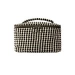 Necessaire_Texturizada_Duplo_Zíper_Poliéster_Cores_Sortidas_21x14x12cm_Ref.CB4776_Platina