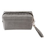 Necessaire_Xadrez_Poliéster_Sortida_18x7x10cm_Ref.CB4646_Platina